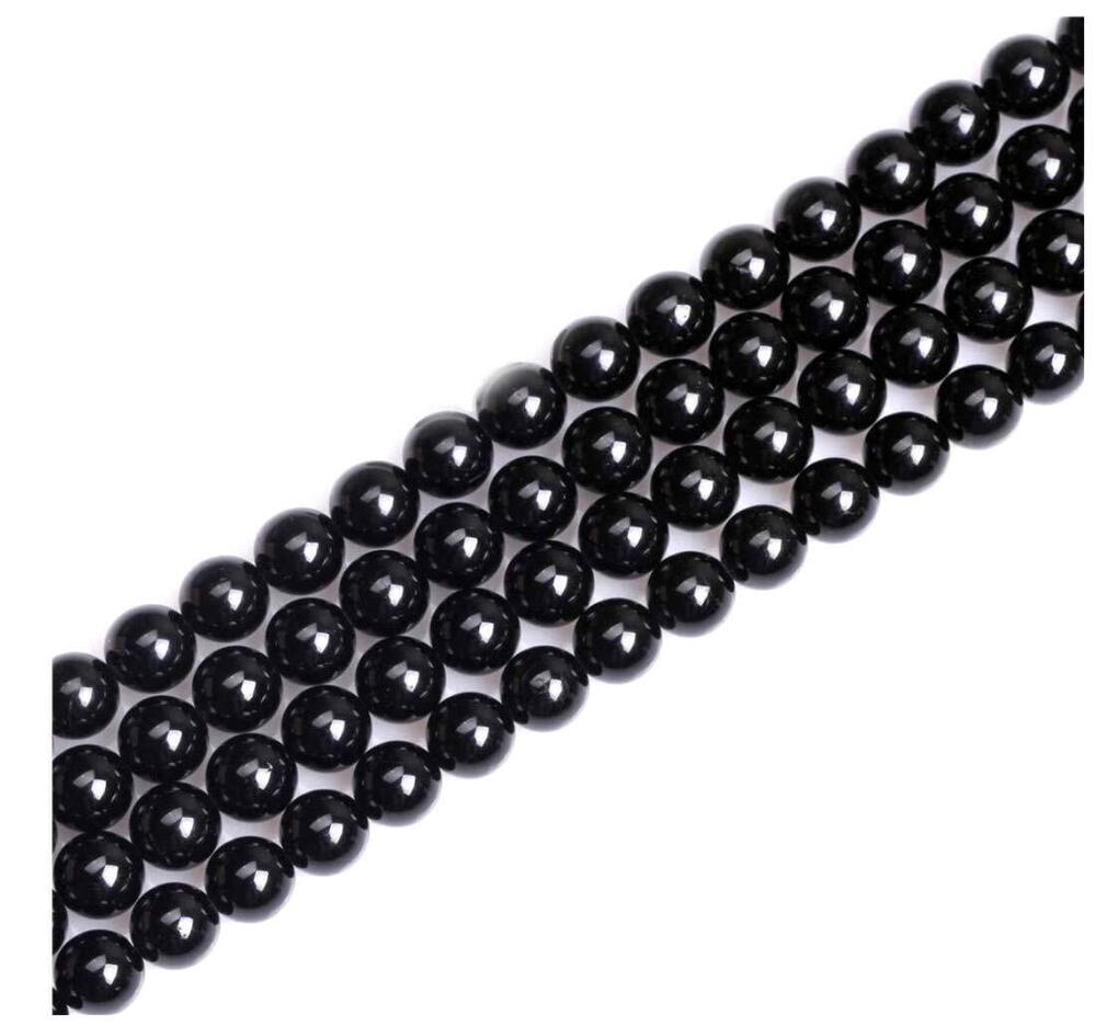 8104 2 Strands Adabele Natural Grade A Black Tourmaline Healing Gemstone